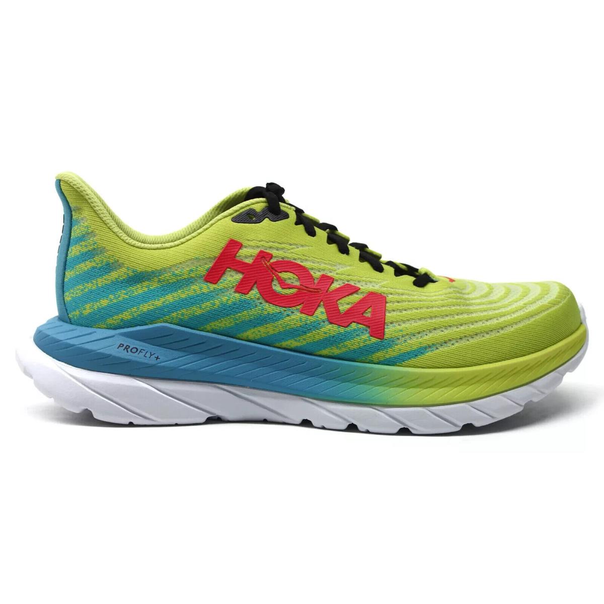 Hoka One One Womens Trainers Mach 5 Casual Lace-up Low-top Textile Size 11 - Yellow