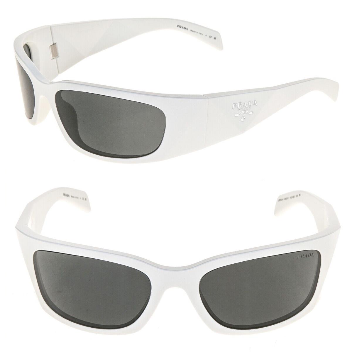 Prada Symbole White Faceted Triangle PRA14S A14 Wrap Fashion Unisex Sunglasses