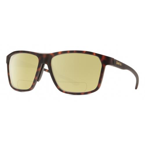 Smith Pinpoint Unisex Polarized Bifocal Sunglasses in Tortoise Havana Brown 59mm Yellow