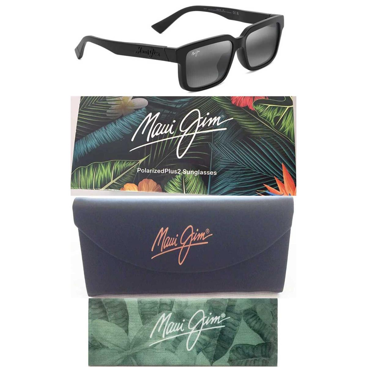 Maui Jim Hiapo Polarized Sunglasses 655-02 Matte Black Grey