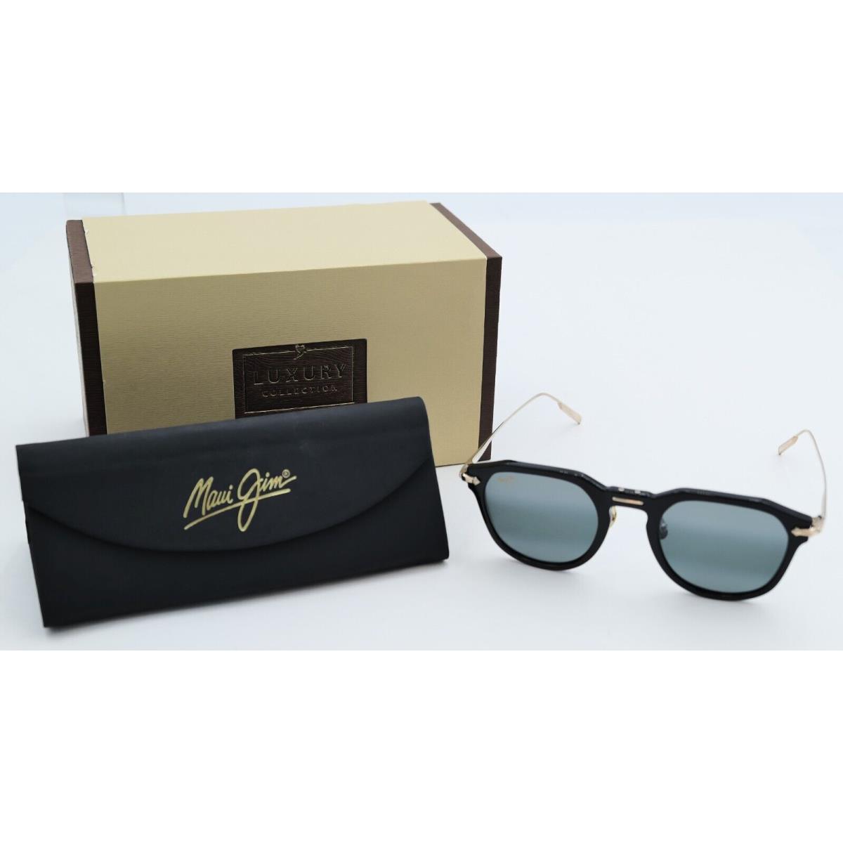 Maui Jim Alika The Arctic Polarized Luxury Sunglasses 837-02 Black w/ Gold