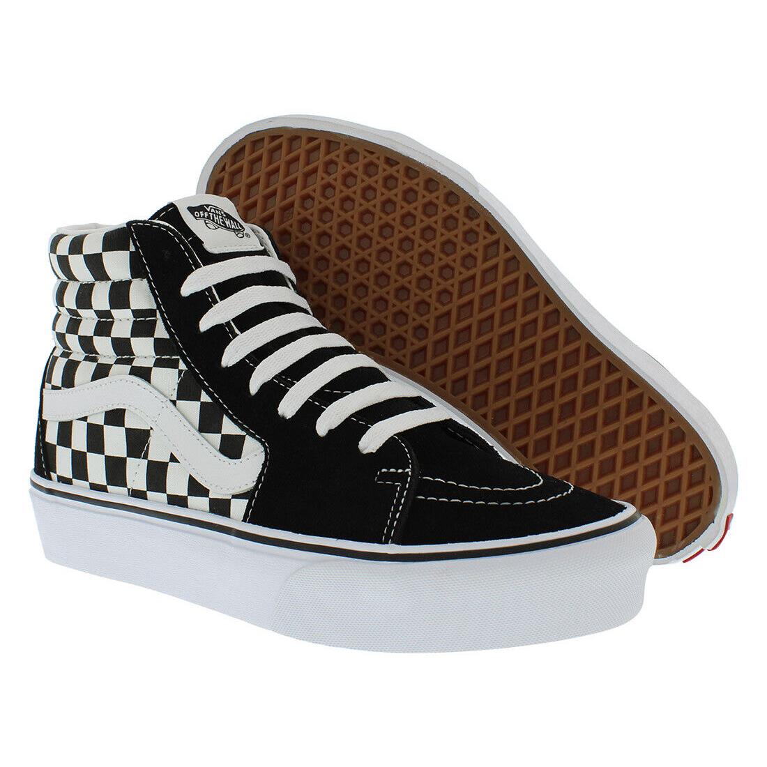 Vans Sk8-Hi Platform 2 Unisex Shoes - Checkerboard/True White, Main: Black