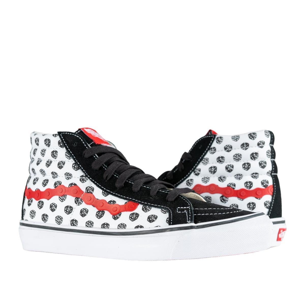 Vans x Bodega Sk8-Hi LX OG Dice High Stakes Hi Top Sneakers VN0A4BVBTHA Black/True White/Red