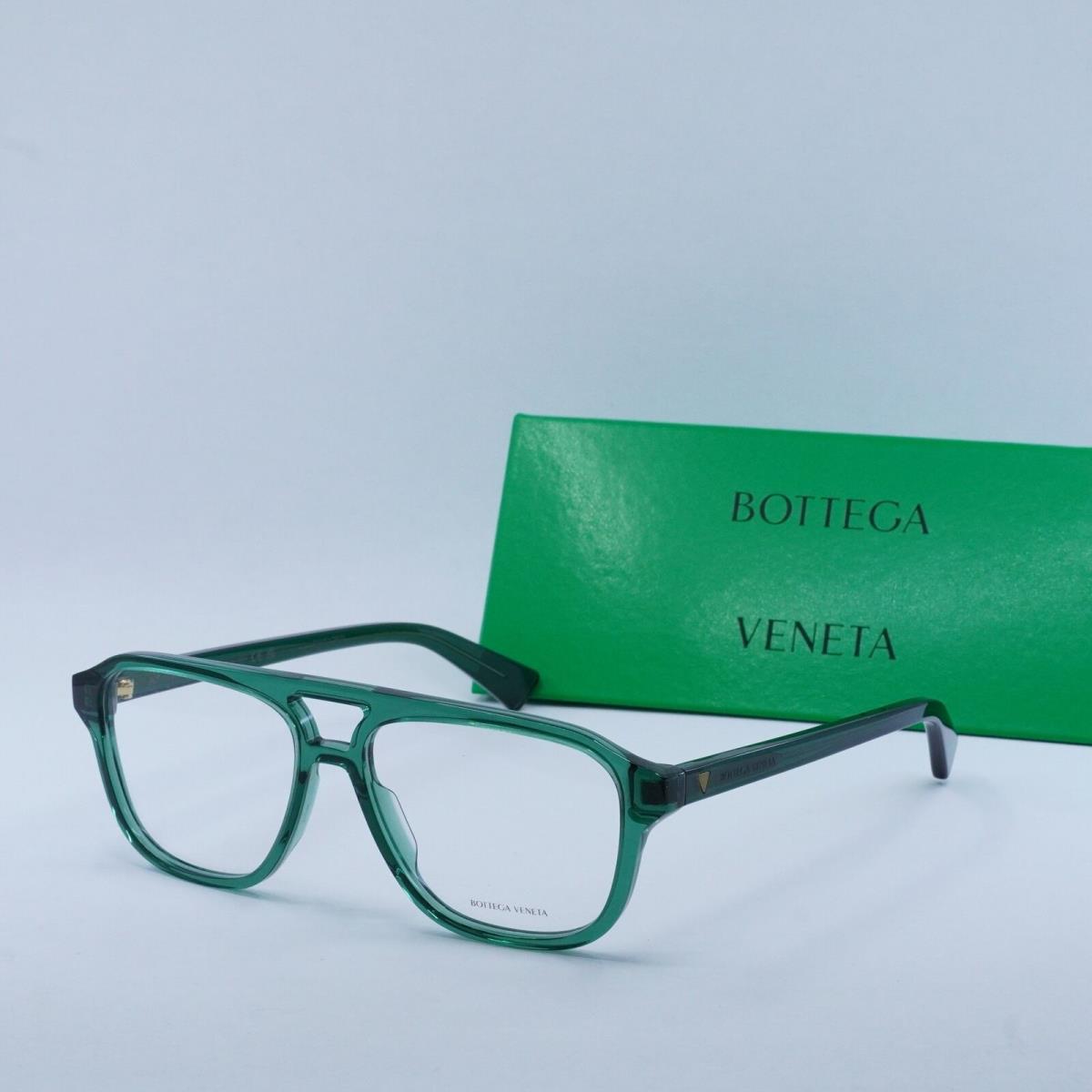 Bottega Veneta BV1294O 003 Transparent Bottle Green 56mm Eyeglasses