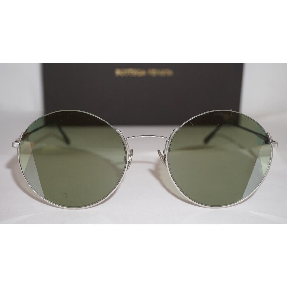 Bottega Veneta Sunglasses Round Silver Green Monogram BV0246S 004 57 21 140