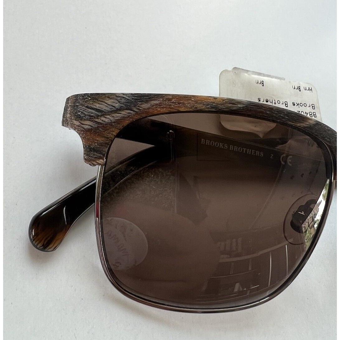 Brooks Brothers BB 4021S Sunglasses Brown Horn 53-18-145