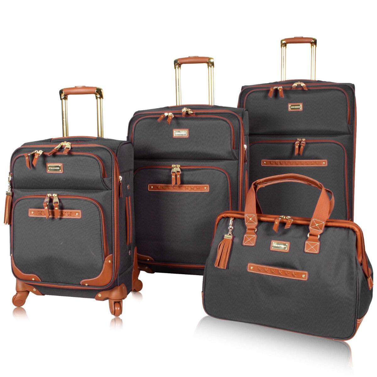 Steve Madden Designer Luggage Global Collection - 4 Piece Softside Suitcase Set