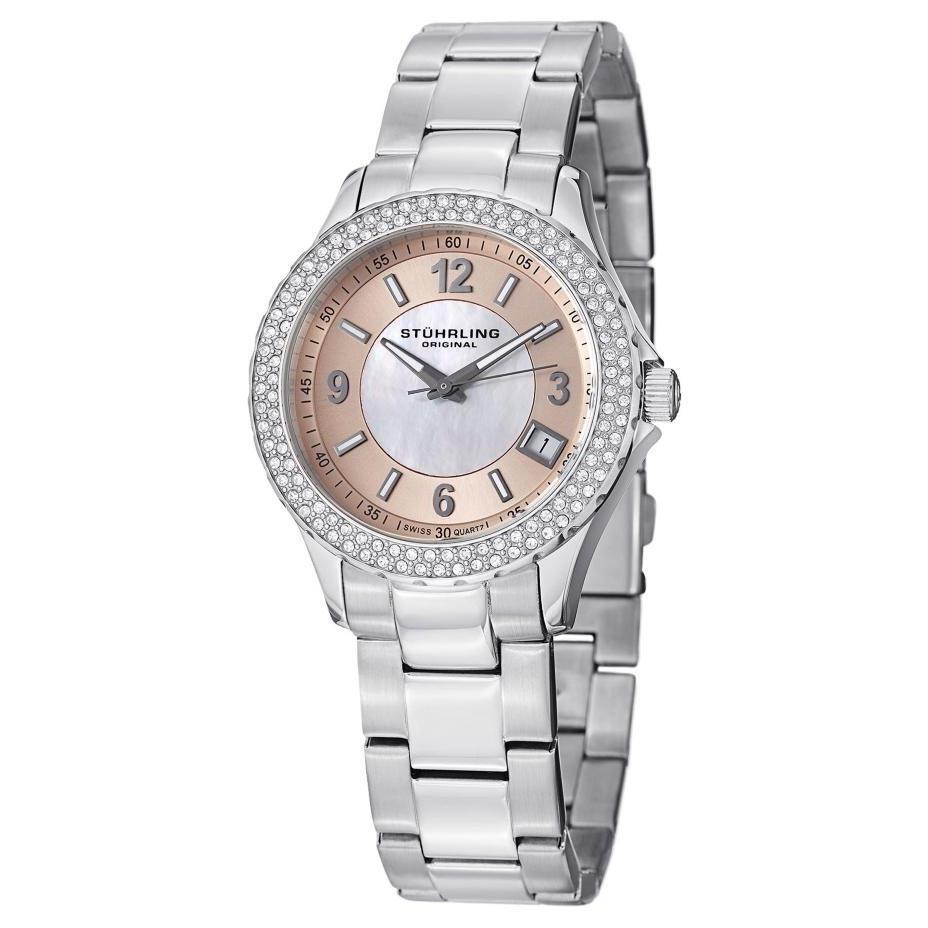 Stuhrling 887 03 Vogue Iris Analog Display Quartz Date Womens Watch