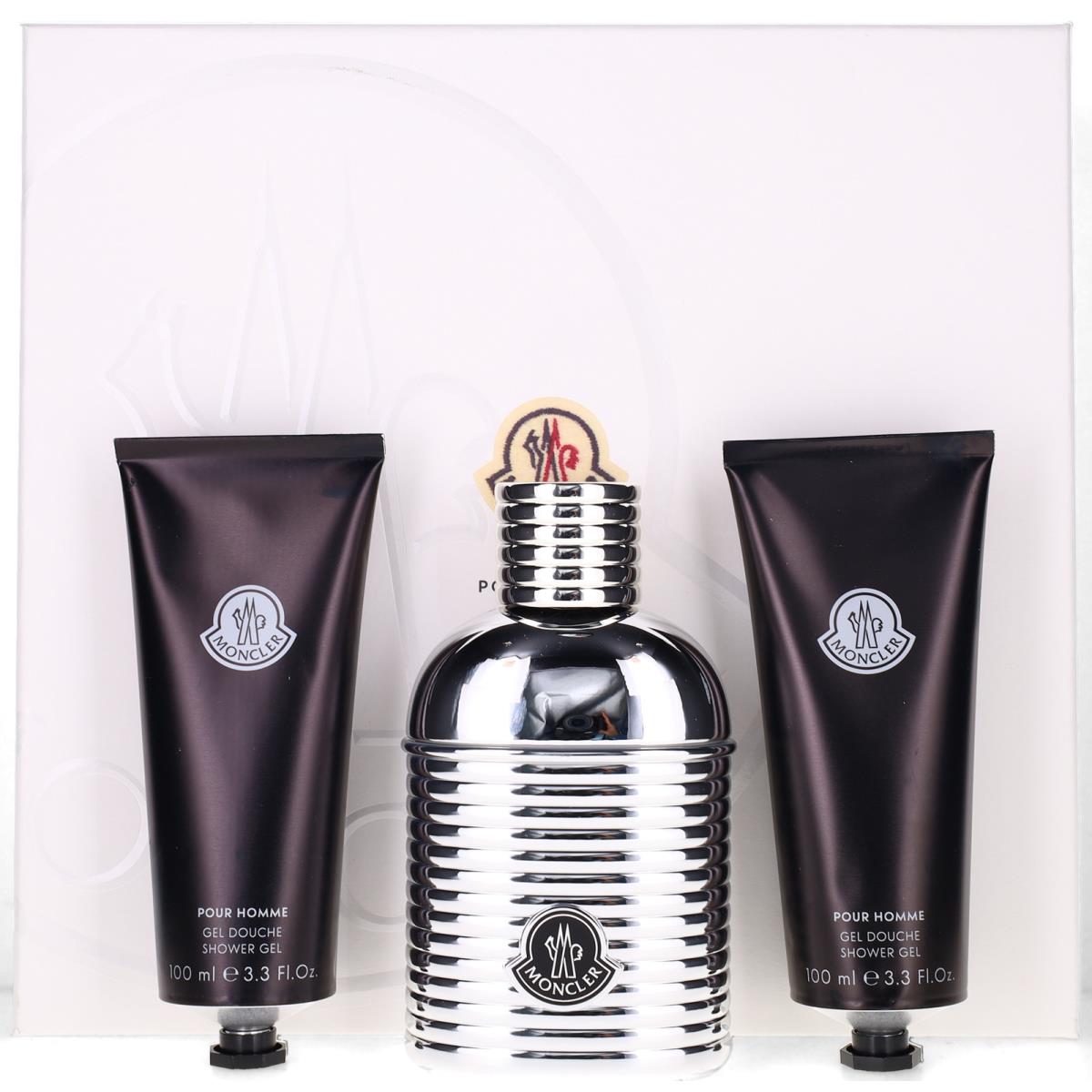 Moncler Pour Homme by Moncler Men Set:edp Spray+sg+sg 3.3oz+3.3oz+3.3oz Shopworn