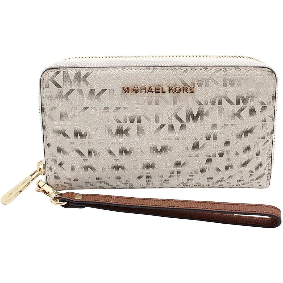 Michael Kors Jet Set Travel Large Flat Multifunction Phone Case Wristlet