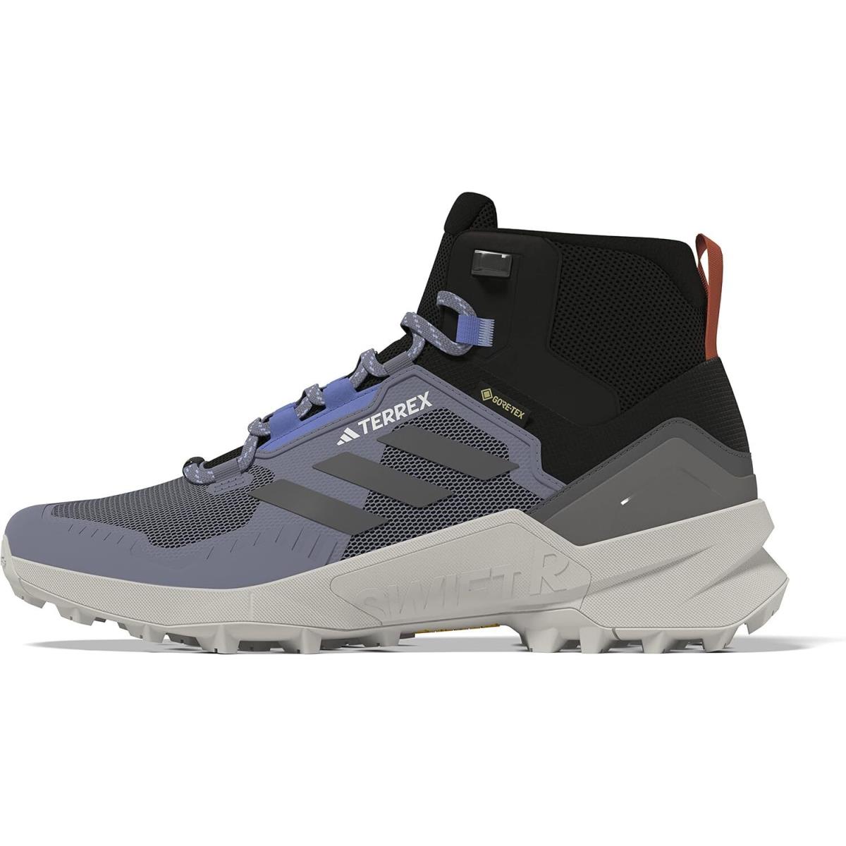 Adidas Terrex Swift R3 Mid Gore-tex Hiking Shoes - Blue Dawn/Grey Four/Impact Orange