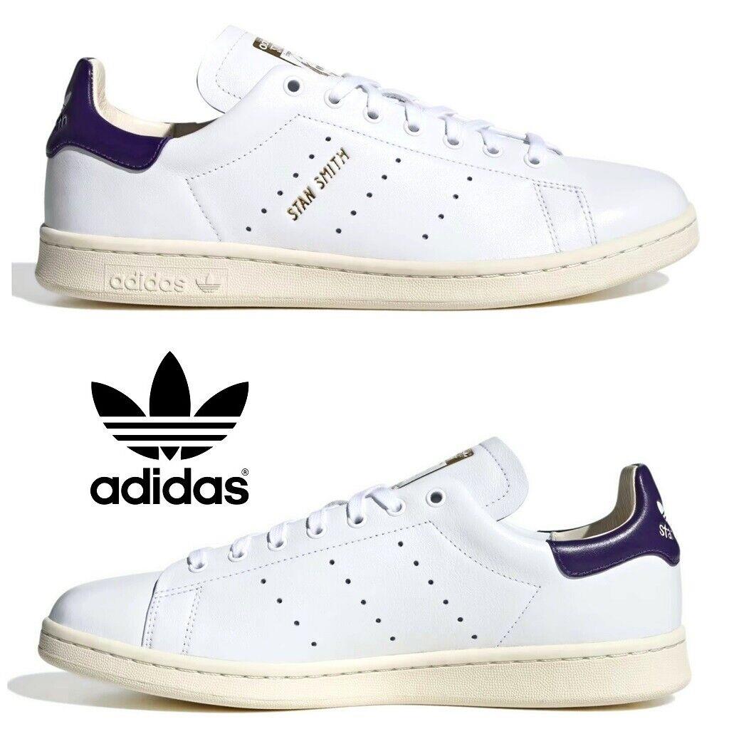 Adidas Originals Stan Smith Lux Men`s Sneakers Comfort Sport Casual Shoes White - White, Manufacturer: Cloud White / Collegiate Purple / Cream White