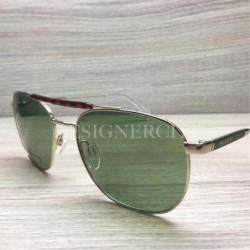 Tommy Hilfiger sunglasses  - Gold Clear Frame, Green Lens