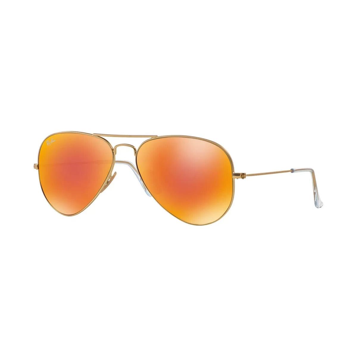 Ray-ban Aviator 112/69 RB3025 58-14mm Gold Frame with Orange Flash W/tags