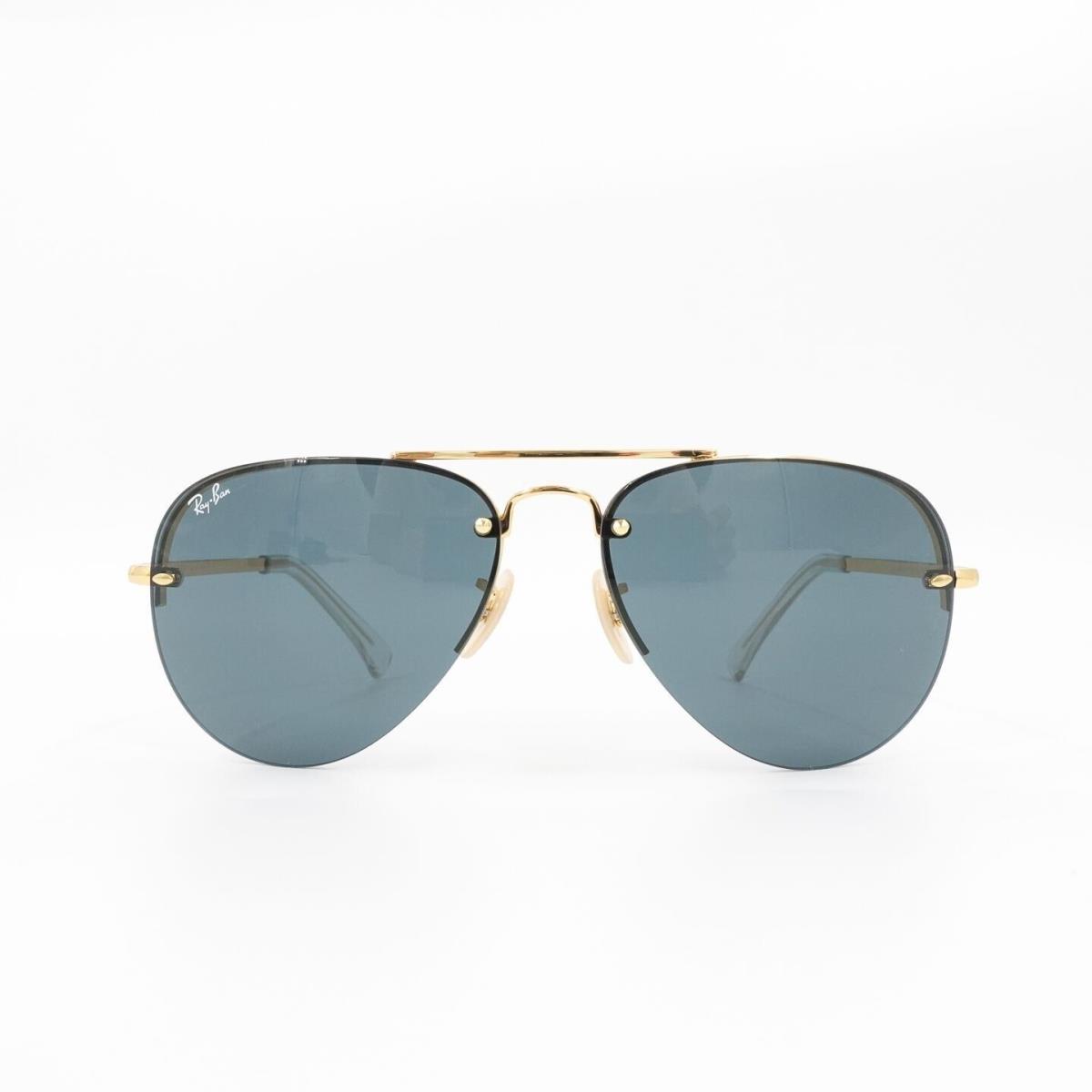 Ray-ban RB3449 59mm Aviator Sunglasses Gray and Gold OS