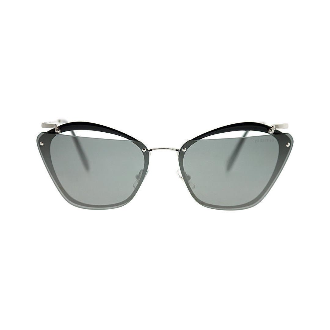 Miu Miu SMU54T KJW-7W1 Sunglasses Grey Silver Frame Grey Silver Mirror 64mm
