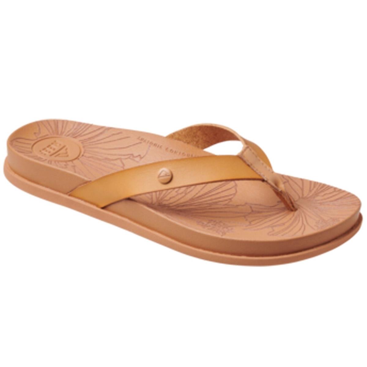 Reef CJ2814 Women`s Cushion Porto Cruz Natural Wide Shape Sandal Flip Flop