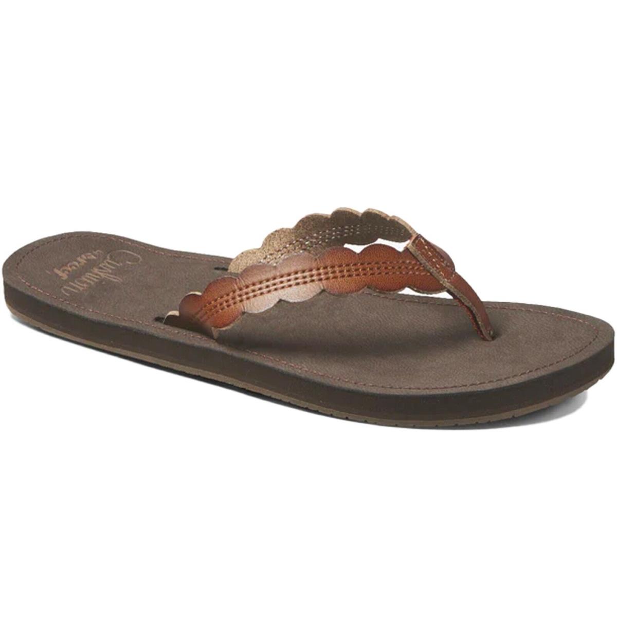 Reef RF0A32XGR Women`s Cushion Celine Rust Water Friendly Beach Sandal Flip Flop