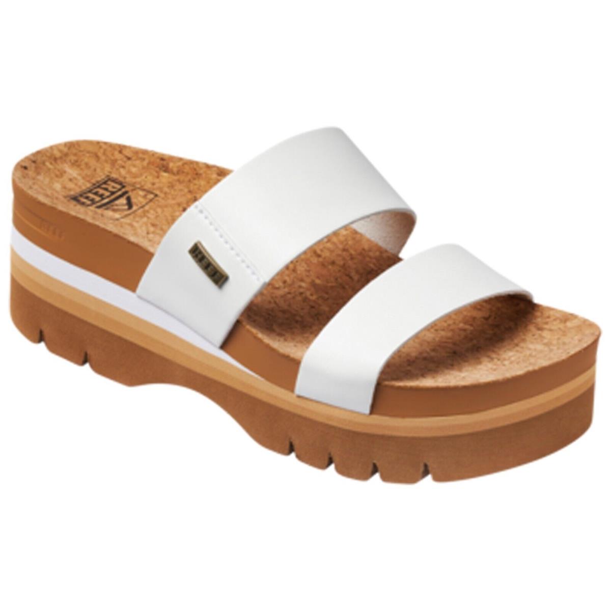 Reef CJ0653 Women`s Cushion Vista Higher Cloud Chunky Platform Slide Sandal