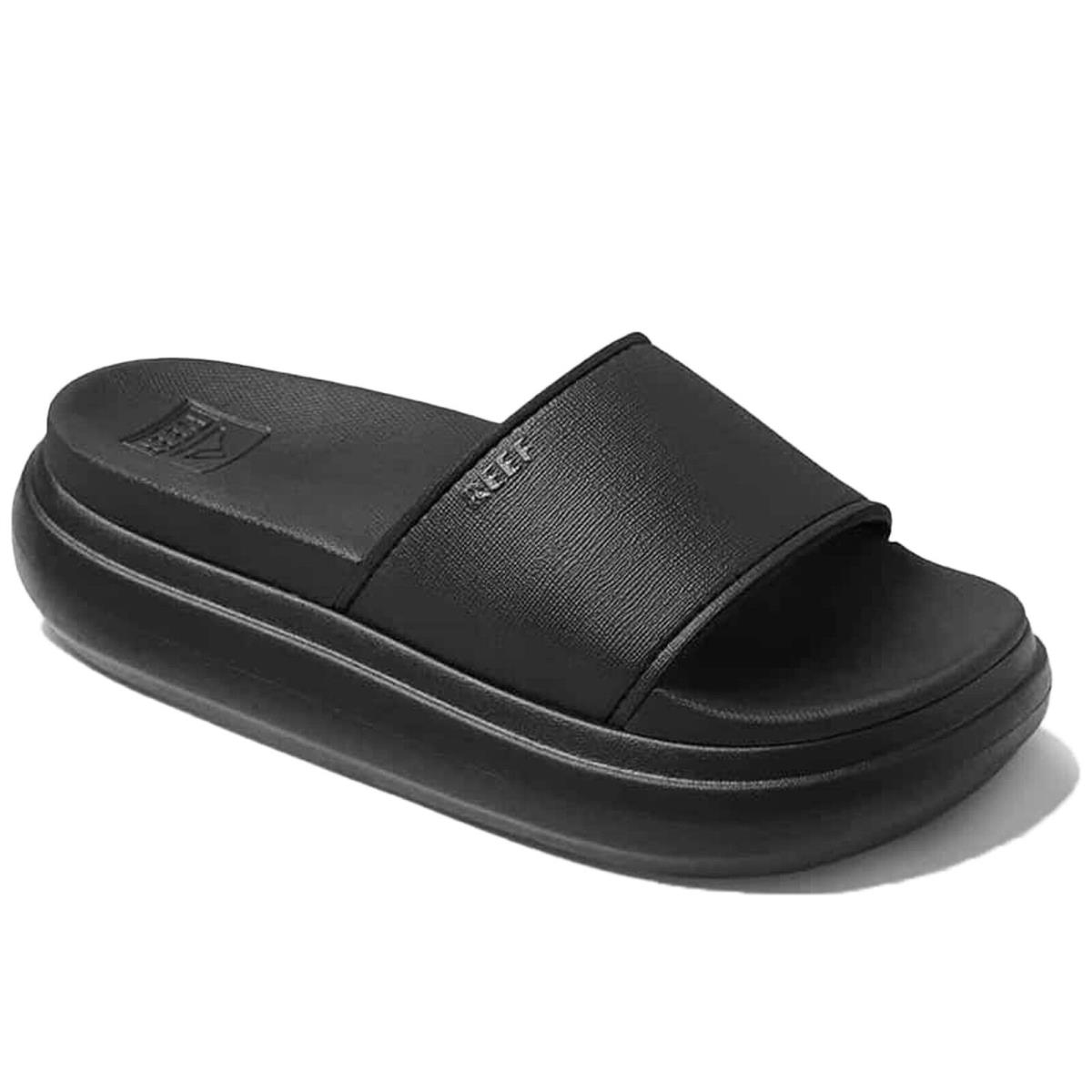 Reef CJ2228 Women`s Cushion Bondi Bay Black Light Water Friendly Slide Sandal