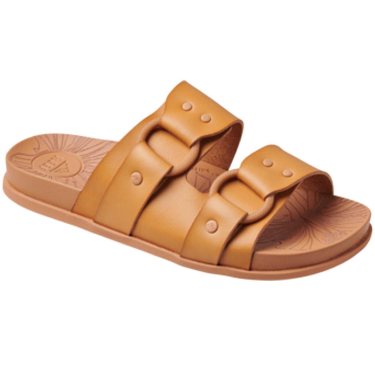 Reef CJ2875 Women`s Cushion Vera Cruz Natural Chunky Non Slip Slide Sandal