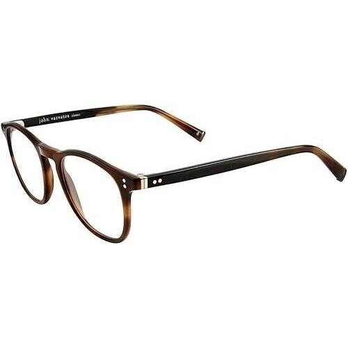 John Varvatos Eyeglasses JV V376 UF Brown 48mm Round - Made in Japan