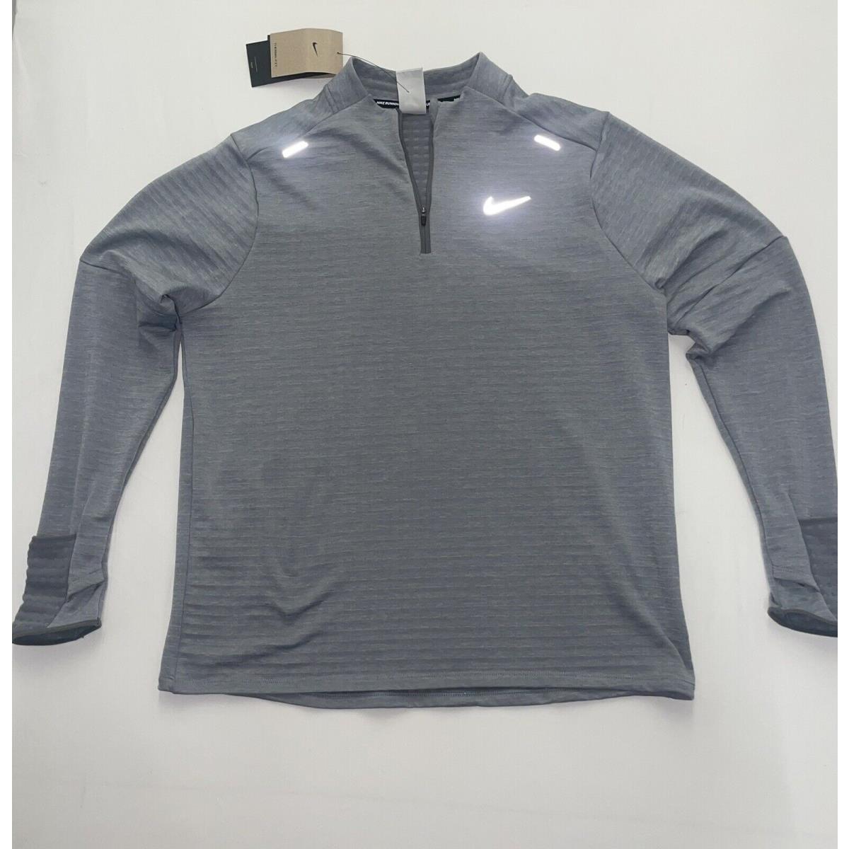 Nike Running Therma Fit Repel Element Gray 1/2 Zip Men Size XL B6