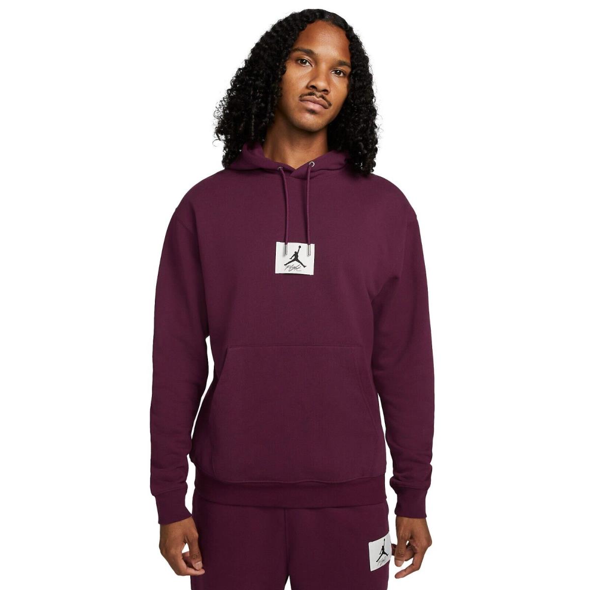 Nike Jordan Essentials Fleece Bordeaux DA9816-610 Men`s Hoodie Sz XL