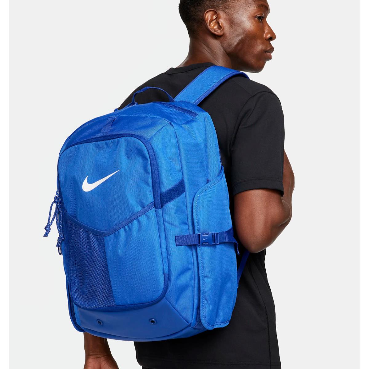 Nike Diamond Select Backpack 31L Baseball Bat Pack Blue School Book Bag