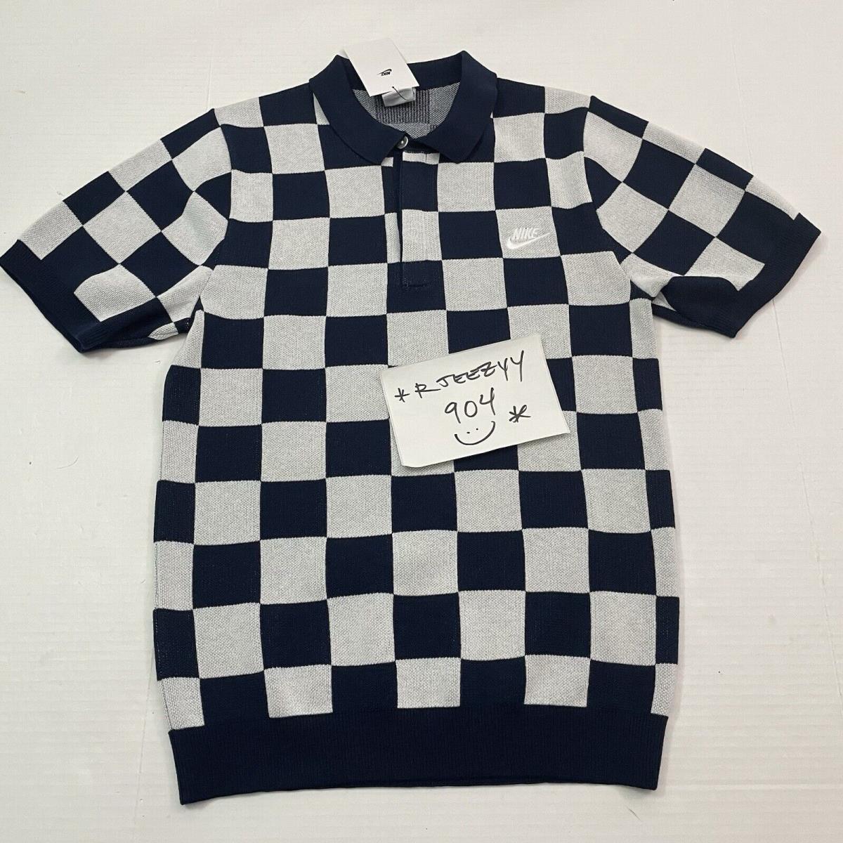 Mens Size XS Nike Sportswear Checkers Short Sleeve Polo Shirt FN3422-410