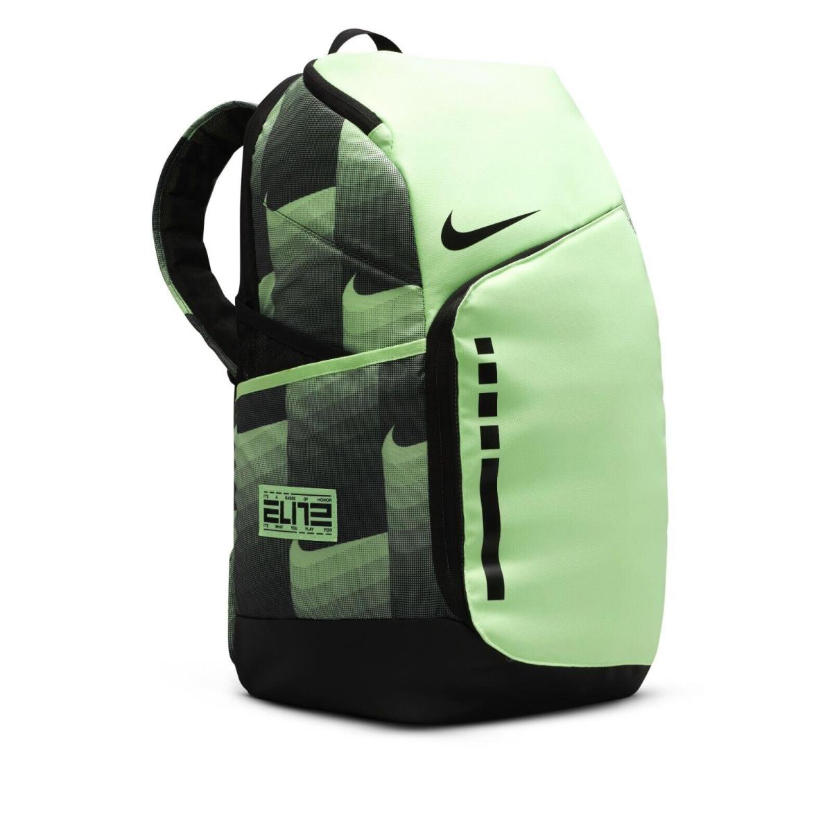 Nike Hoops Elite Backpack 32L Black/volt Green Bookbag 19 H 11 W x 9 D