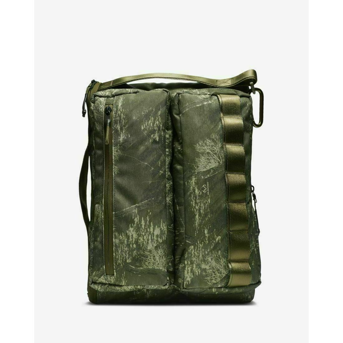 Nike Profile Camouflage Backpack Bag Hunting Olive Green Canvas 15 x11 x 3