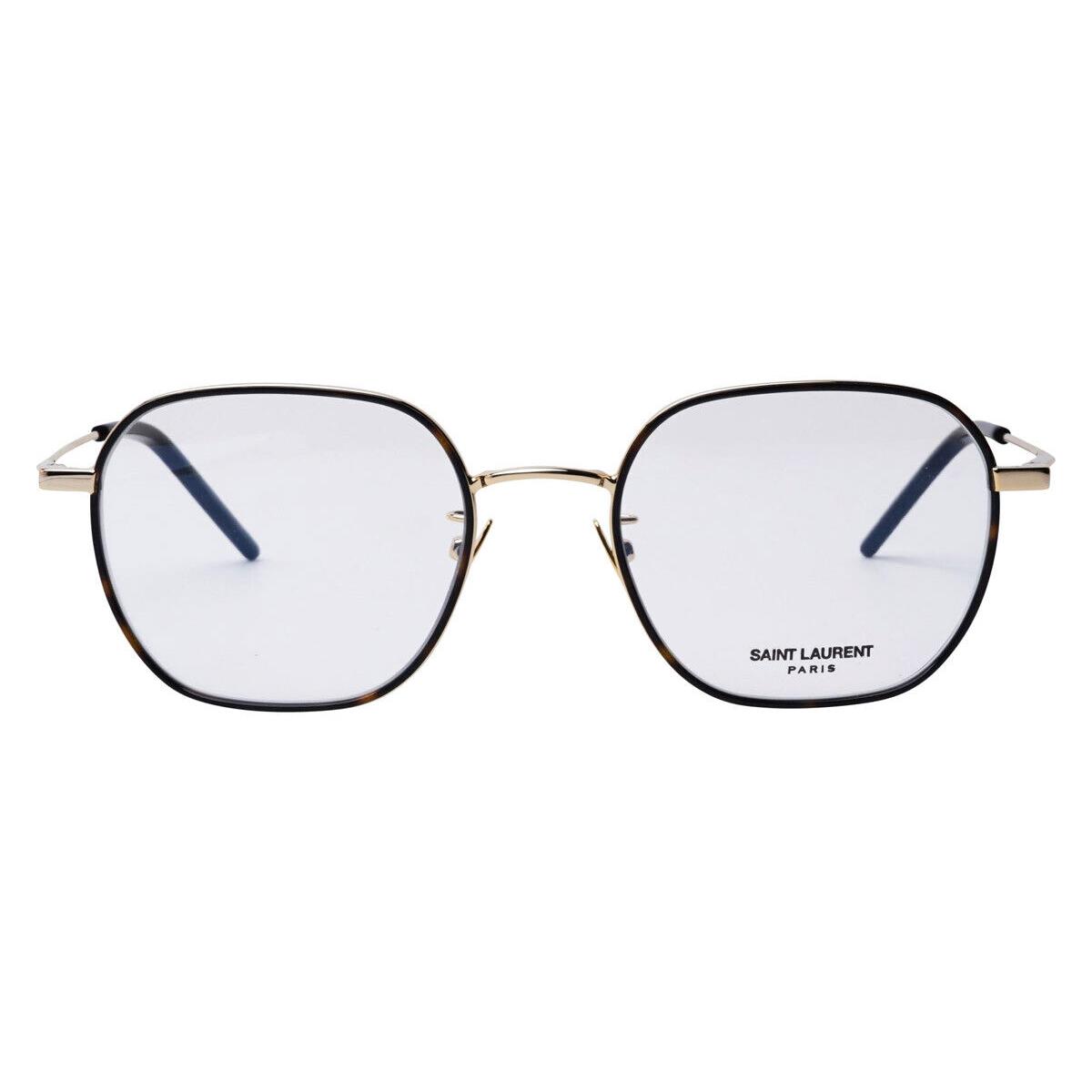 Saint Laurent SL 397/F Eyeglasses Unisex Gold Square 52mm