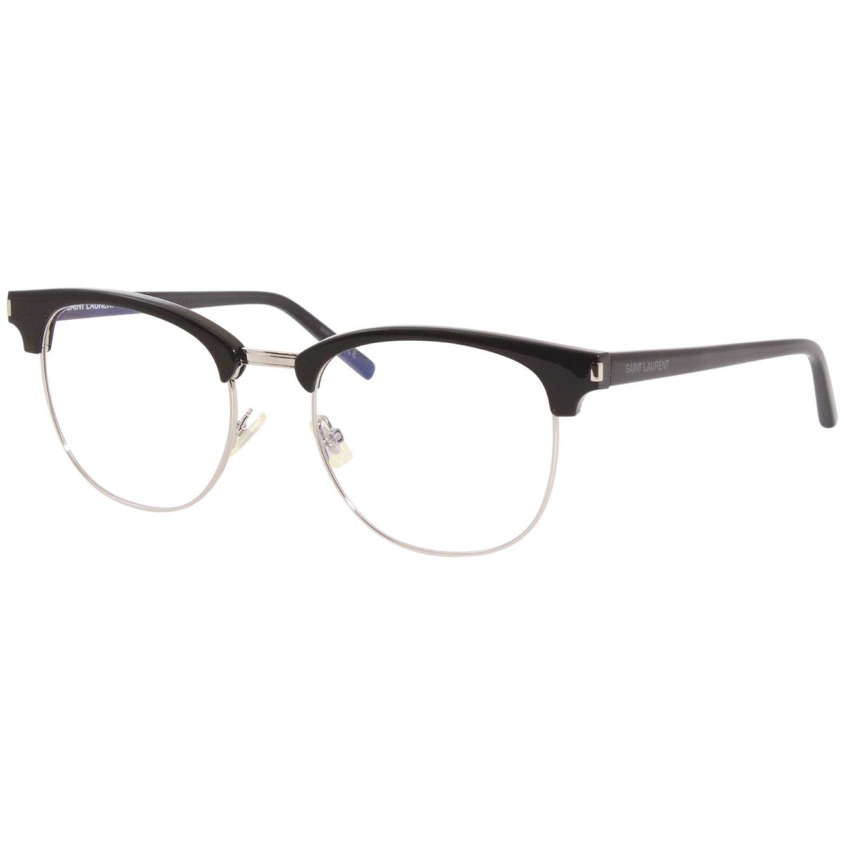 Saint Laurent Classic SL 104 001 Eyeglasses Black/silver Full Rim Optical Frame