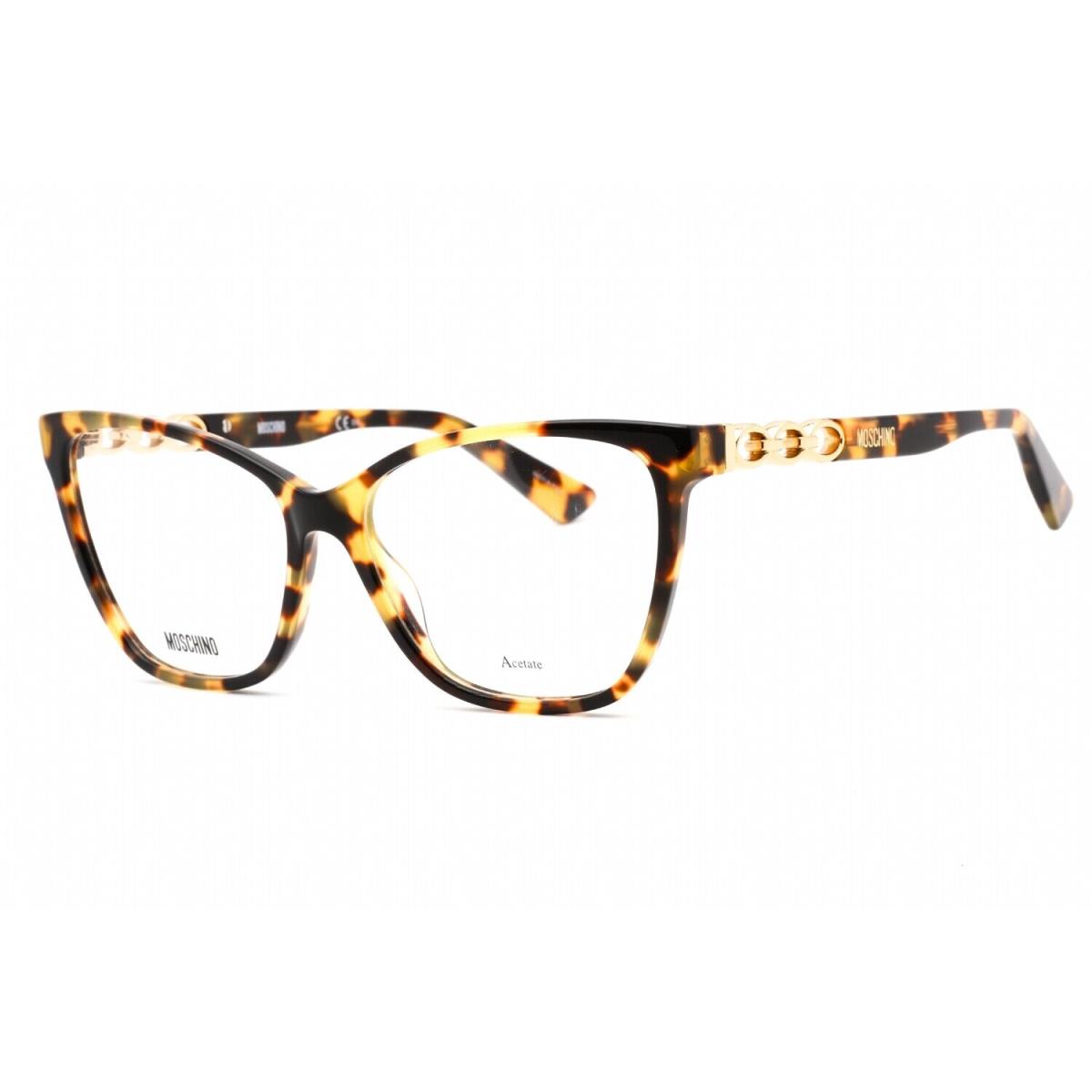 Moschino MOS588 Epz Eyeglasses Yellow Havana Frame 53mm