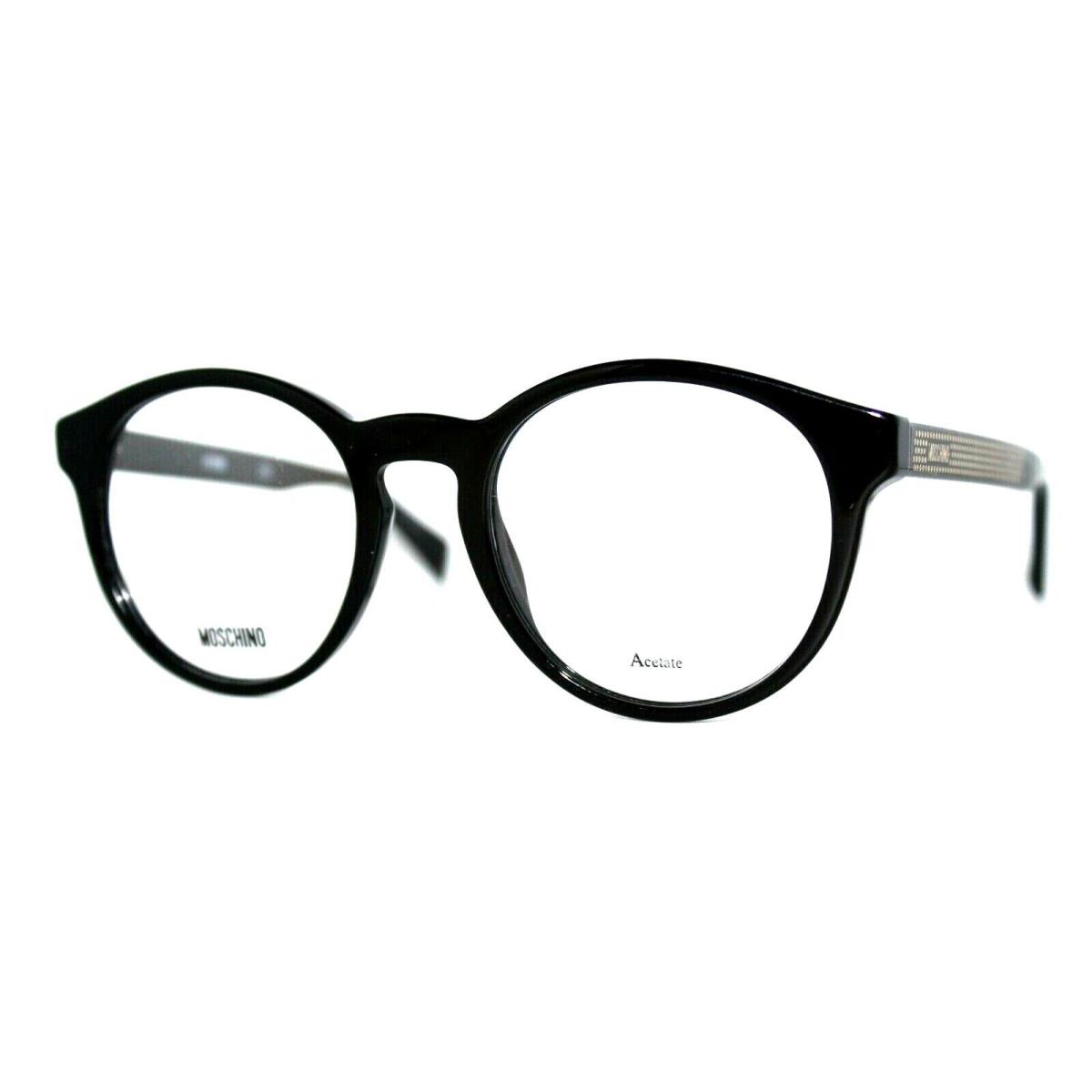 Moschino MOS518 807 Black Eyeglasses Round Frames 49MM W/case