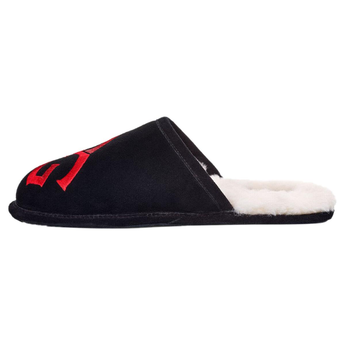 Ugg Scuff Logo Slipper Black Red - Black