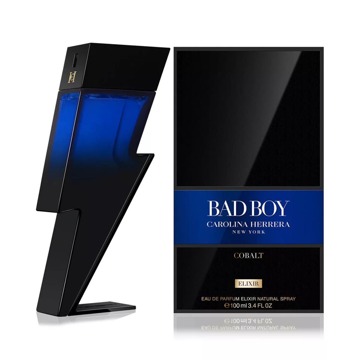 Bad Boy Cobalt Elixir by Carolina Herrera 3.4oz Edp Elixir Men`s Box