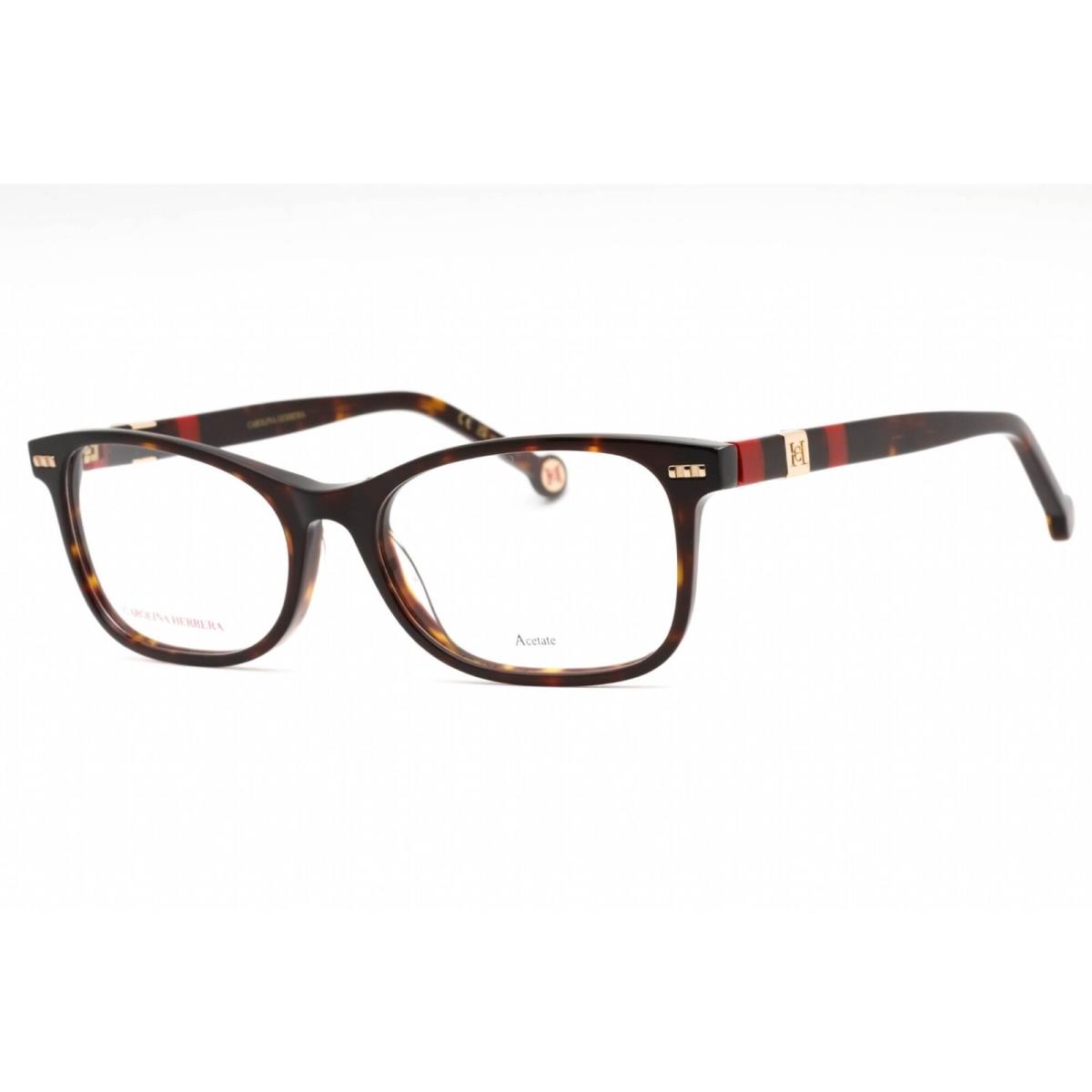 Carolina Herrera Women`s Eyeglasses Havana Red Plastic Frame Her 0110 0O63 00