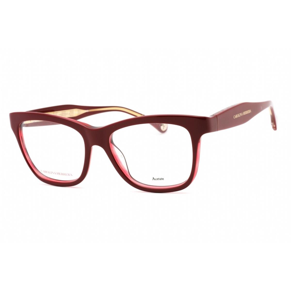 Carolina Herrera CH0016-LHF-52 Eyeglasses Size 52mm 16mm 145mm Burgundy Women