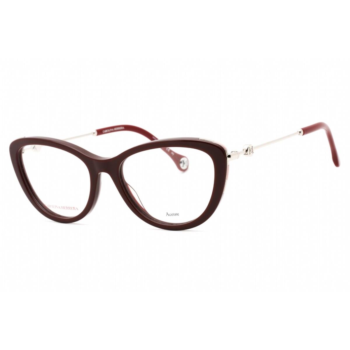 Carolina Herrera CH0021-LHF-54 Eyeglasses Size 54mm 17mm 145mm Burgundy Women