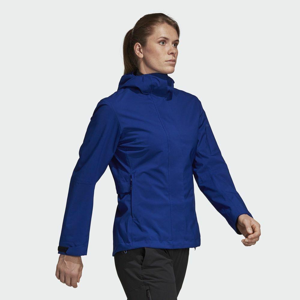 Adidas Women`s Swift Parley 2-Layer Climaproof Waterproof Rain Jacket CY8888 S M