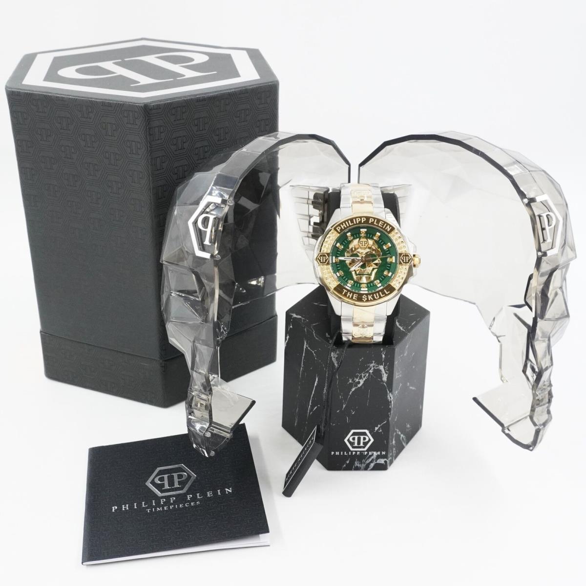 Philipp Plein The $kull Genderless 41mm Quartz Stainless Steel Green Dial Watch