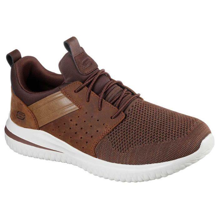 Skechers Men`s Streetwear Delson 3.0 Cicada 210238 Dark Brown - Dark Brown