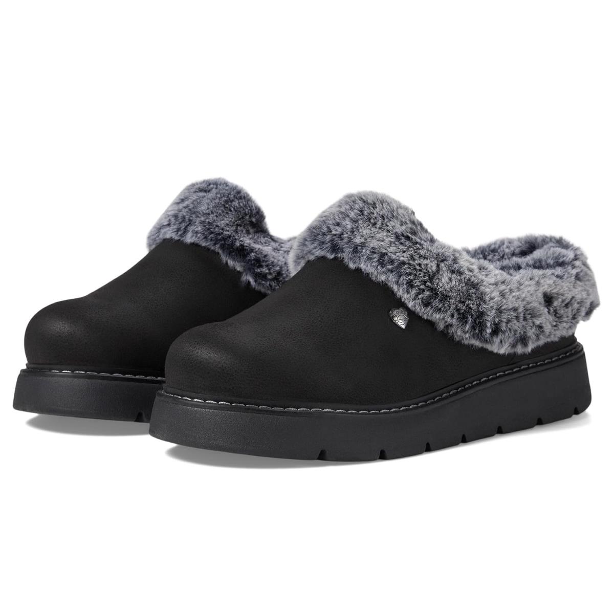 Woman`s Slippers Bobs From Skechers Keepsakes Lite - Cozy Blend - Black/Black