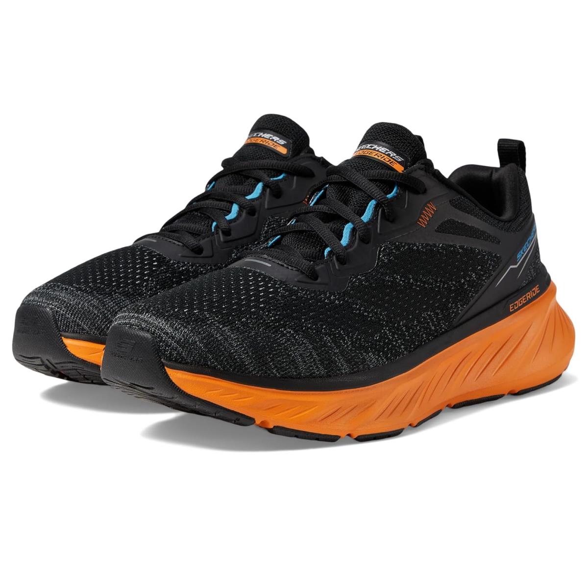 Man`s Sneakers Athletic Shoes Skechers Edgeride Enzoh - Black/Orange