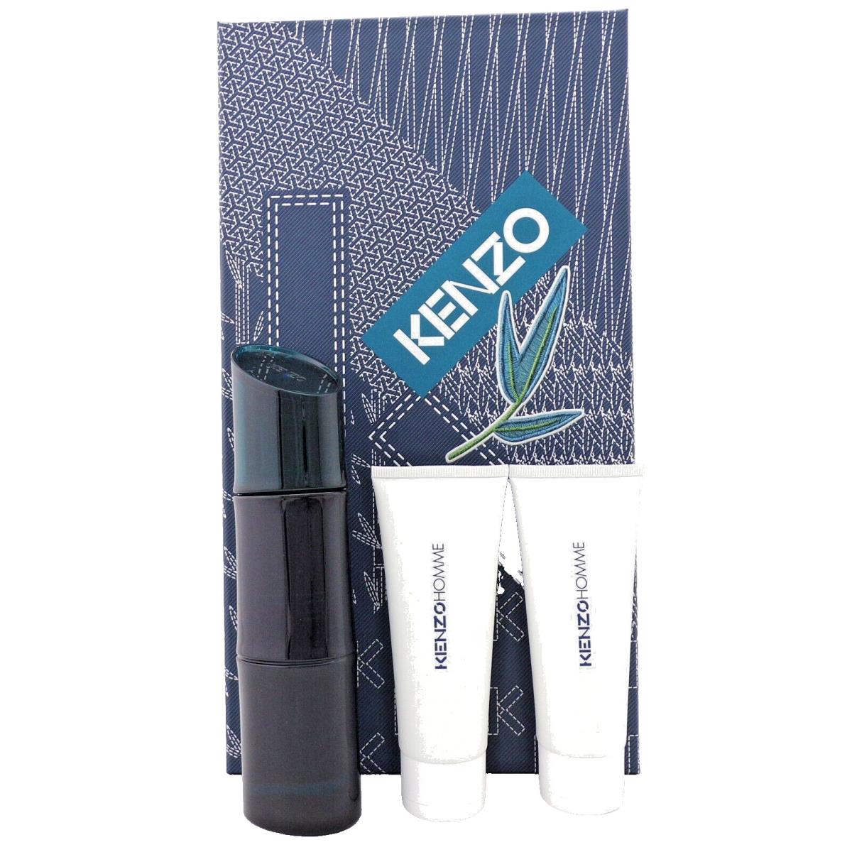 Kenzo Homme 3.7 oz Eau de Toilette Spray + 2 x 2.5 oz Shower Gel Set For Men