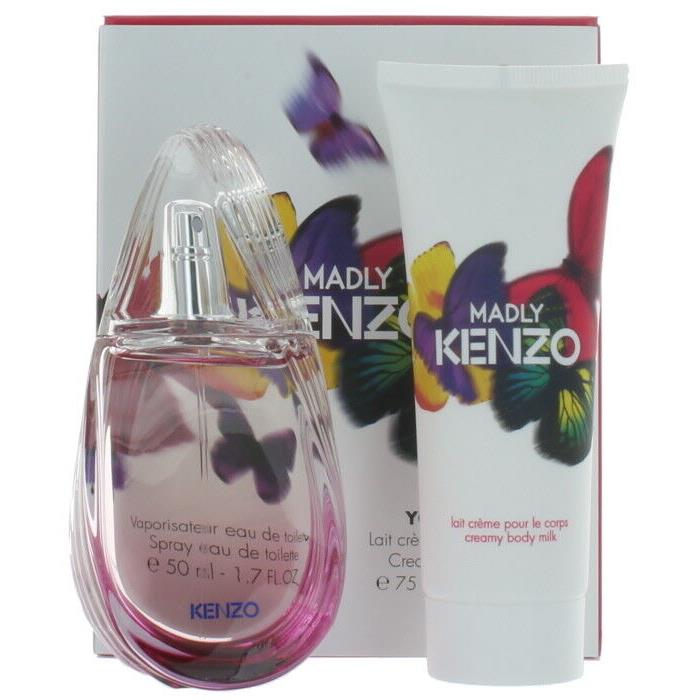 Kenzo Madly Travel Exclusive W Gift Set: Edt 1.7oz + Cream