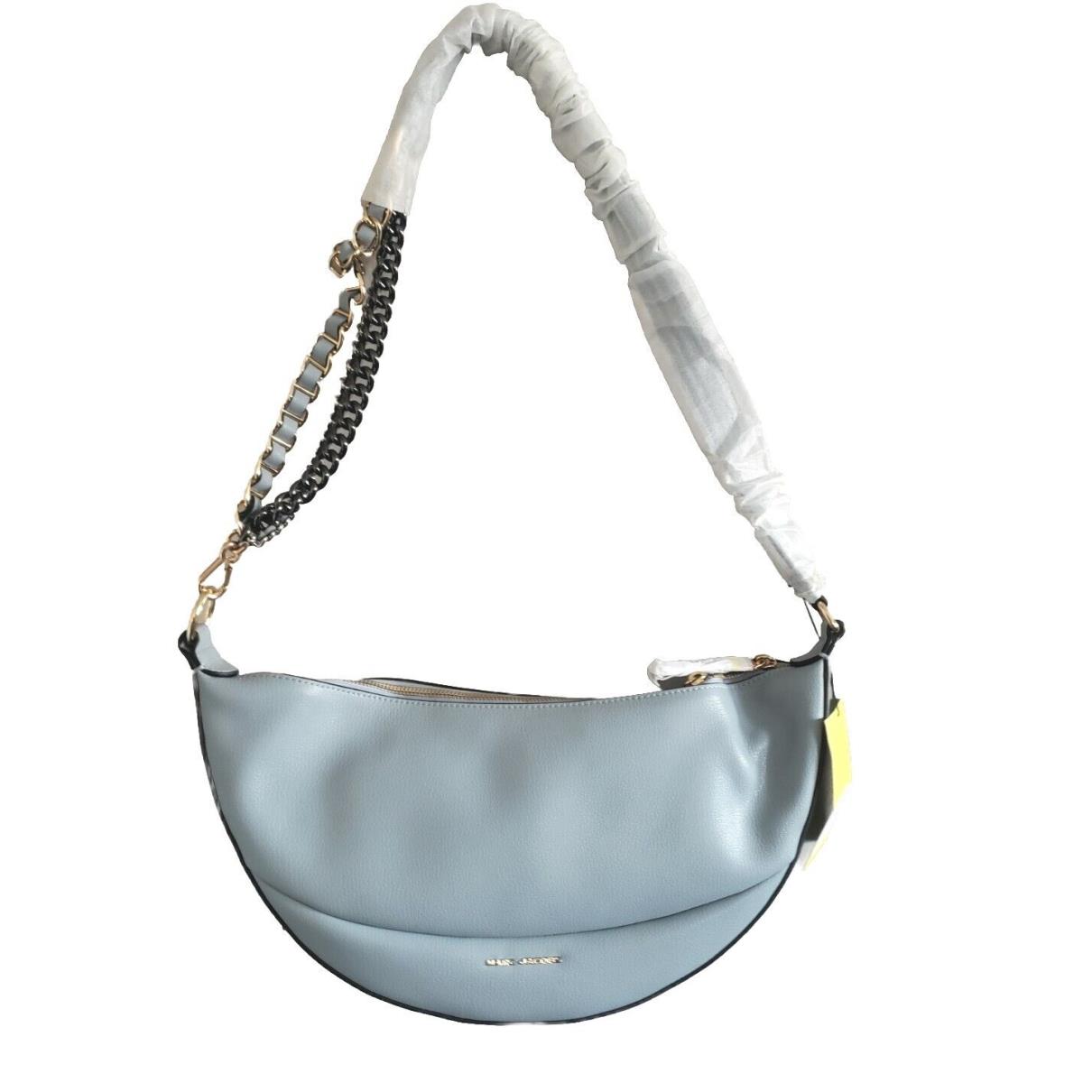 Marc Jacobs Hobo Bag Women`s The Eclipse Blue Leather Mix Metal