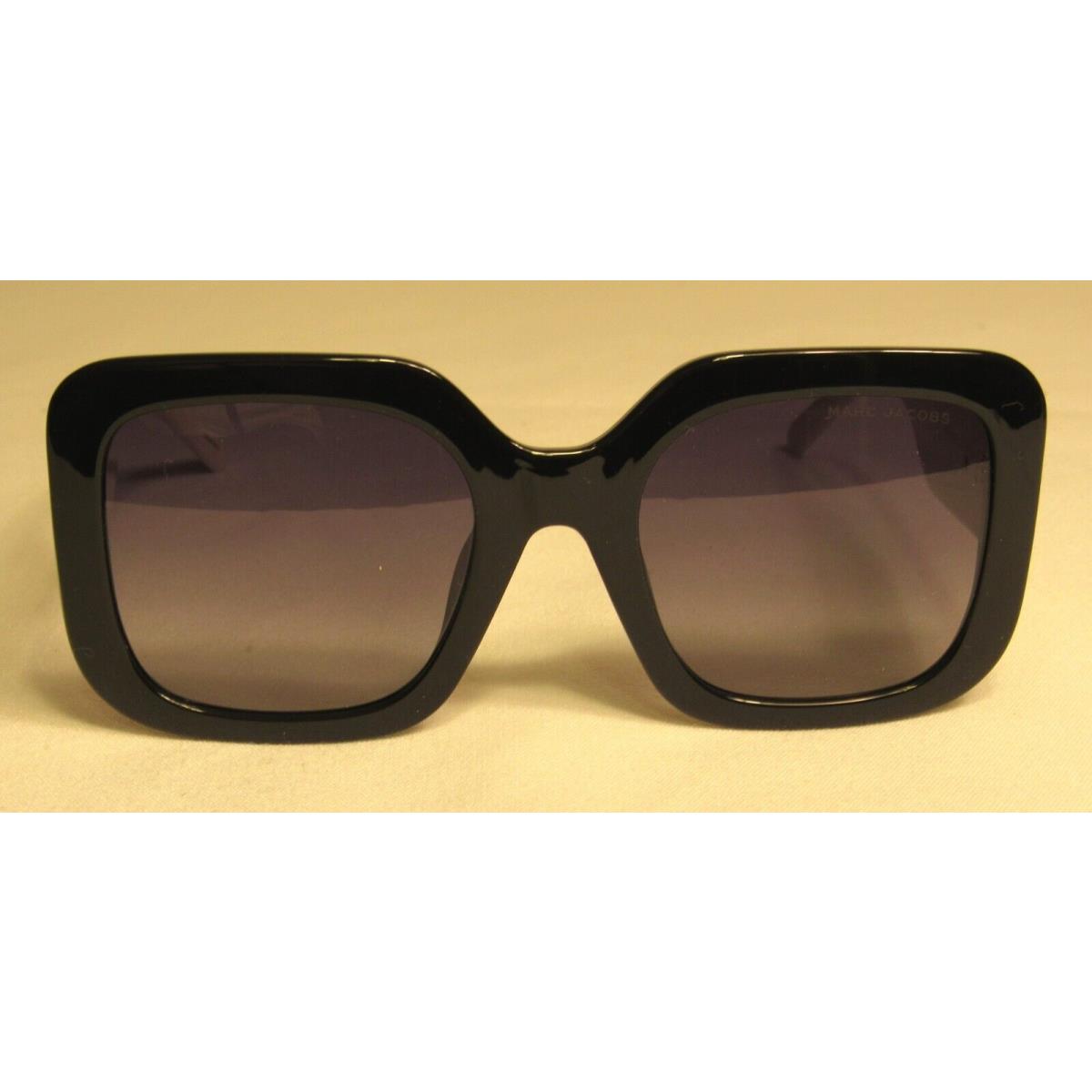 Marc Jacobs Marc 647/S 80S Womens Sunglasses Black White 53 21 145 Gray Shaded